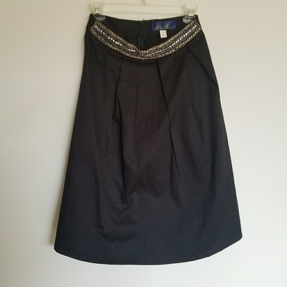 Beaded Waist Midi Skirt - Picture 4 of 8